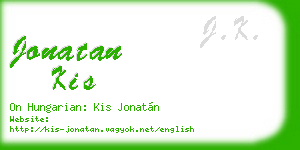 jonatan kis business card